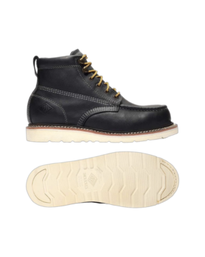 Men's Black Goodyear Welt Classic Wedge Work Boot