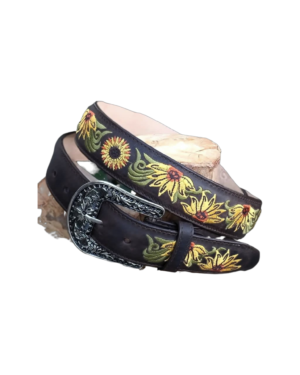 Women's Chocolate Sunflowers Rodeo Belt
