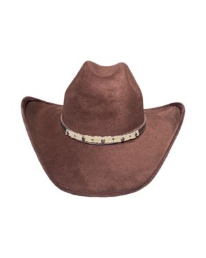 Unisex Brown Suede Cowboy Hat