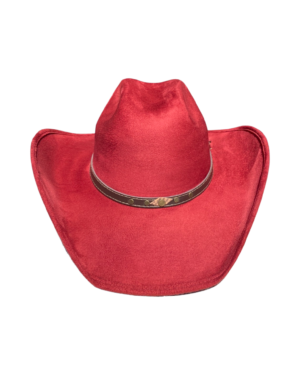 Unisex Red Suede Cowboy Hat