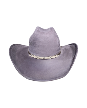 Unisex Charcoal Suede Cowboy Hat