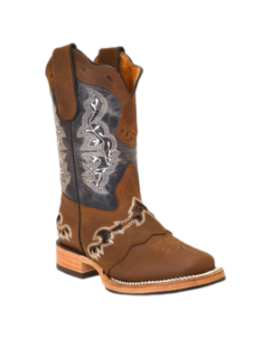 Toddler/Kids Black & Light Brown Boots