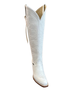 REYME Women's Fashion White Tall Boots