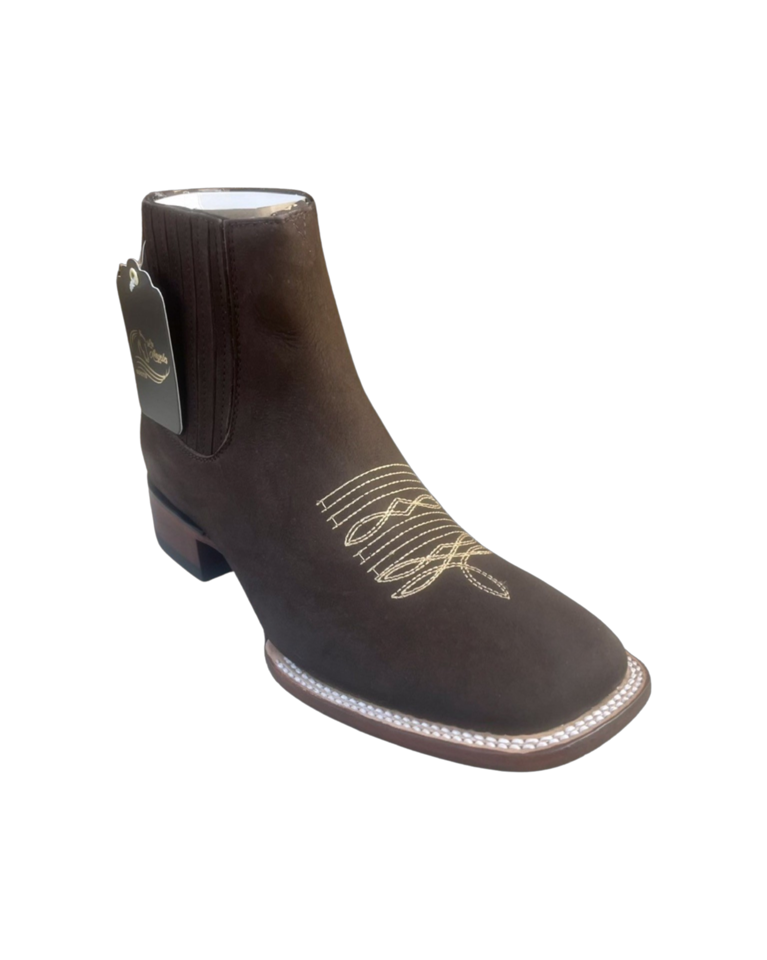 El General Square Toe Ankle Boot - Nobuck Light Brown 126200