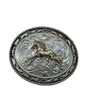 Men's  Gold Horse Belt Buckle