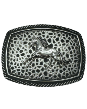 Men's Black & Silver Belt Buckle