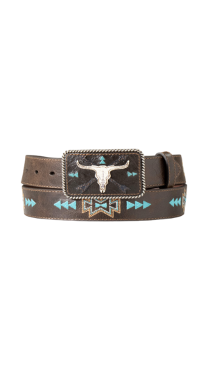 Women's Ariat Cowskull Arrow Belt