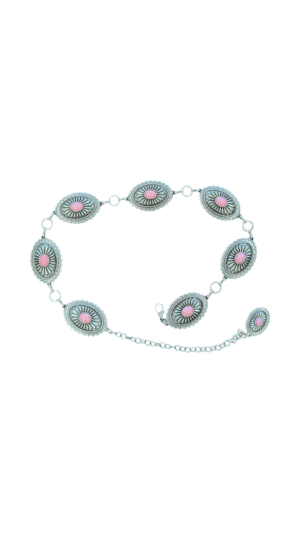 Women's Ariat Pink Concho Chain Belt