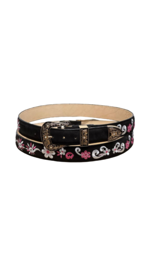 Women's Suede Black Belt